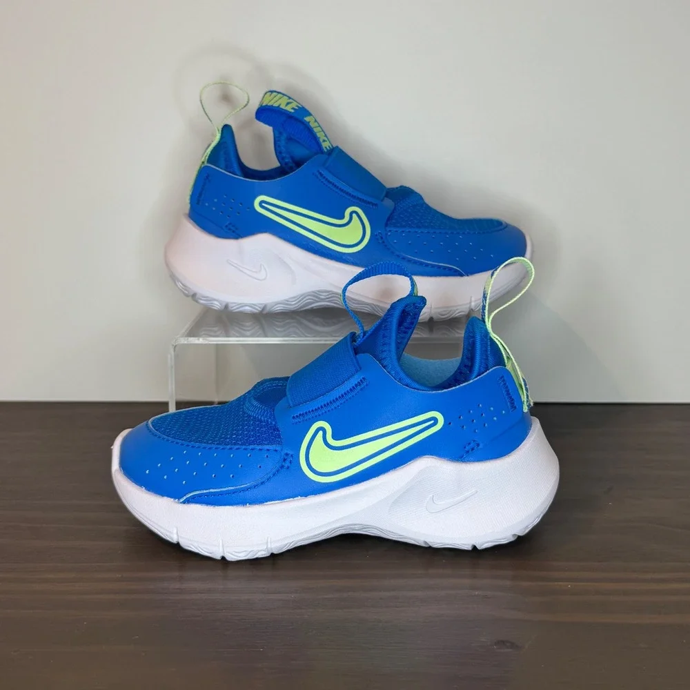 Nike Kids‎ Shoes Flex Runner 3 PS Photo Blue Vapor Green White Sz 8c New